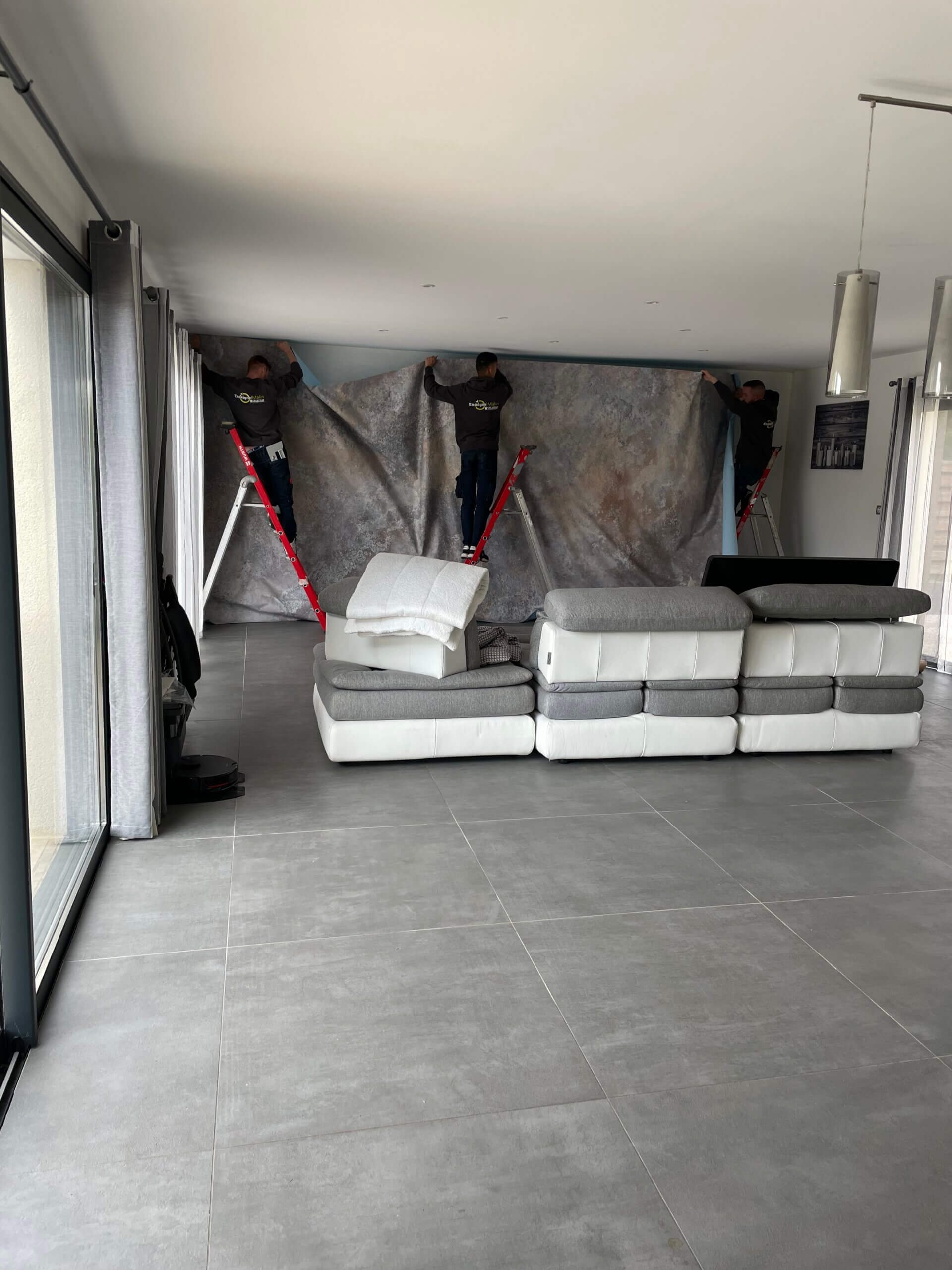 Photo installation toile tendue